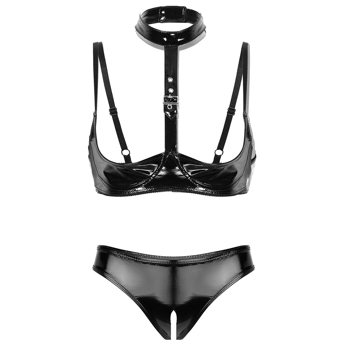 Ensemble de lingerie en cuir v - Bralette Triangle Set avis et prix