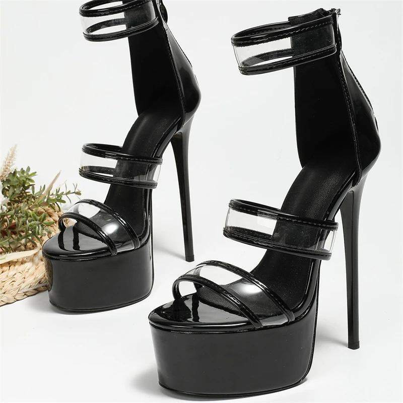 Sandales à plateforme noires v - Sandal Strappy Heeled avis et prix