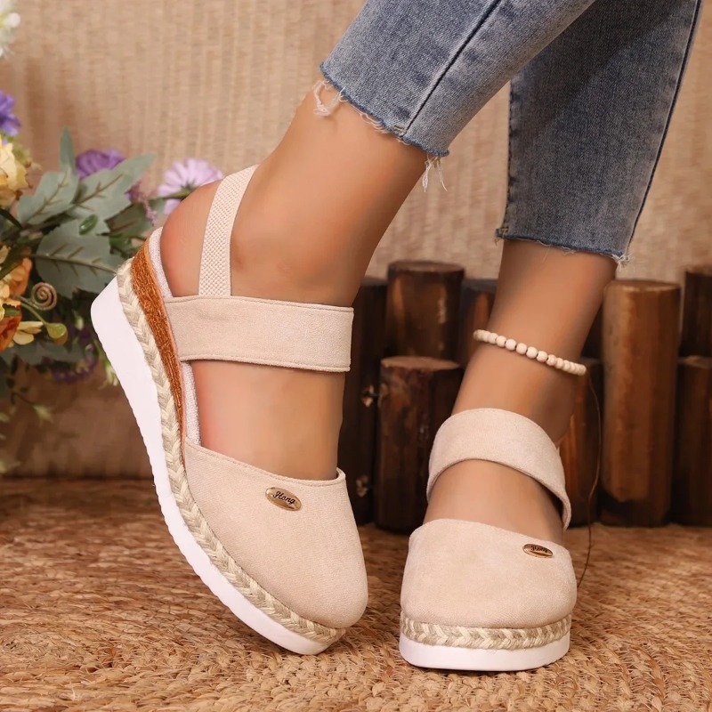 Sandales compensées fermées po - Wedge Espadrille Women avis et prix