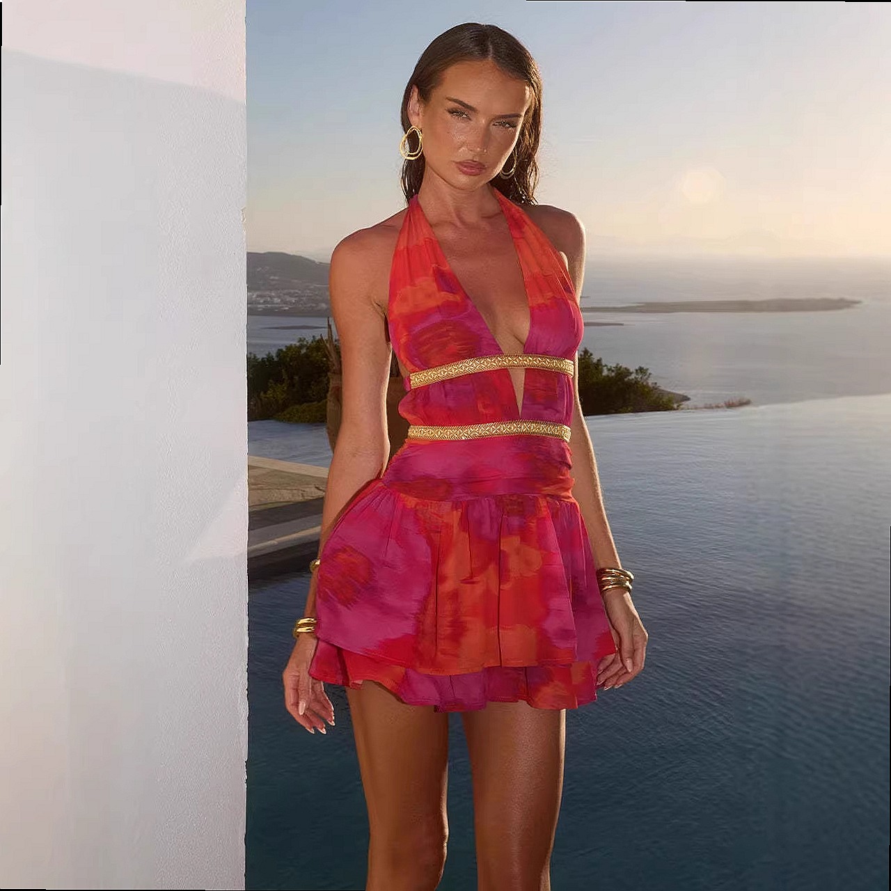 Robe dos nu sexy à col halter, - Maxi Dress Halter avis et prix